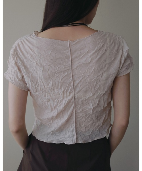 anuke(アンヌーク)の「Mellow Short Tops(Tシャツ/カットソー・レディース・ベビーピンク/ブラウン/ブルー系その他・FREE)」の16枚目の写真