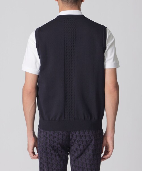 Paul Stuart（ポールスチュアート）の「【GOLF Men’s】ケーブルベスト（ベスト・メンズ・ネイビー・M/L/XL）」の6枚目の写真