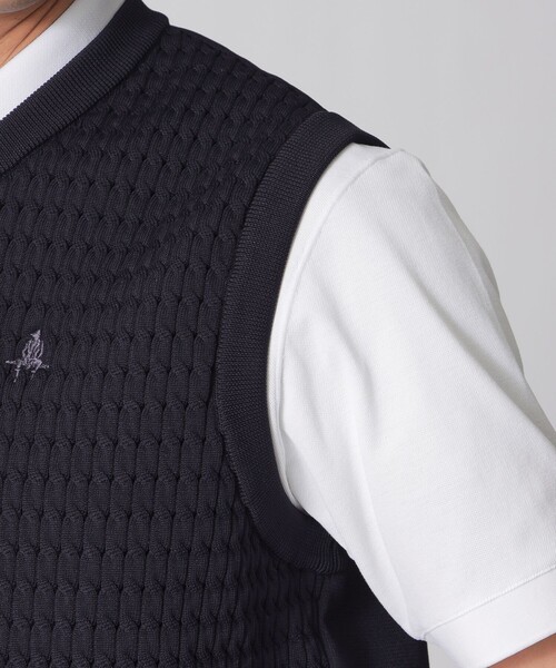 Paul Stuart（ポールスチュアート）の「【GOLF Men’s】ケーブルベスト（ベスト・メンズ・ネイビー・M/L/XL）」の7枚目の写真