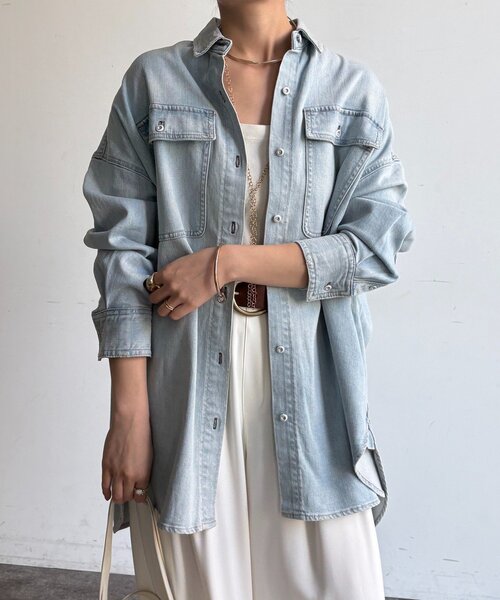 DouDou(ドゥドゥ)の「【Healthy denim】Almond(シャツ/ブラウス・レディース・ブルー系その他・1)」の16枚目の写真