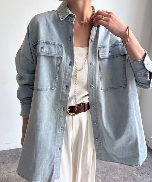 DouDou(ドゥドゥ)の「【Healthy denim】Almond(シャツ/ブラウス・レディース・ブルー系その他・1)」の18枚目の写真
