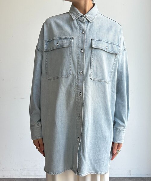 DouDou(ドゥドゥ)の「【Healthy denim】Almond(シャツ/ブラウス・レディース・ブルー系その他・1)」の20枚目の写真