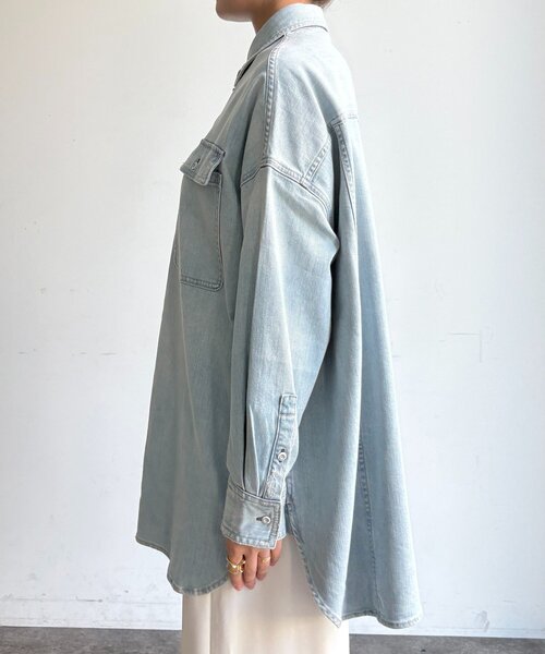 DouDou(ドゥドゥ)の「【Healthy denim】Almond(シャツ/ブラウス・レディース・ブルー系その他・1)」の21枚目の写真