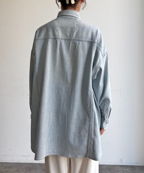 DouDou(ドゥドゥ)の「【Healthy denim】Almond(シャツ/ブラウス・レディース・ブルー系その他・1)」の10枚目の写真