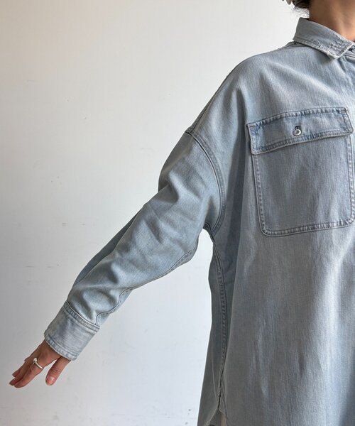 DouDou(ドゥドゥ)の「【Healthy denim】Almond(シャツ/ブラウス・レディース・ブルー系その他・1)」の13枚目の写真