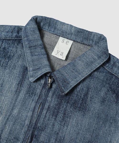 seya.(セヤ)の「TOFU JACKET/SLUB DENIM CLOUD BLEACH(デニムジャケット・レディース・インディゴブルー・2/1)」の3枚目の写真