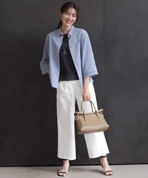 J.PRESS(ジェイプレス)の「トロピカルボイル シャツ ブラウス(シャツ/ブラウス・レディース・ベージュ系/スカイブルー系/グレー系・11/9)」の4枚目の写真