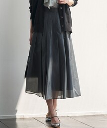 シアーメモリータフタフレア スカート