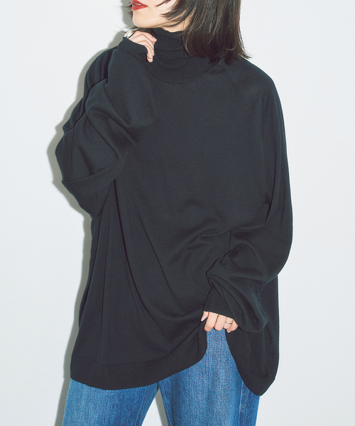CITYSHOP（シティーショップ）の「ROUTINE COTTON TURTLE ニット（ニット/セーター・レディース・ブラック/グレー・FREE）」の9枚目の写真