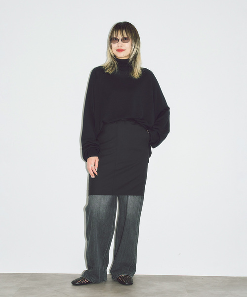 CITYSHOP（シティーショップ）の「ROUTINE COTTON TURTLE ニット（ニット/セーター・レディース・ブラック/グレー・FREE）」の12枚目の写真