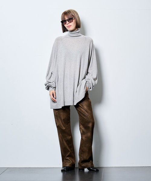 CITYSHOP（シティーショップ）の「ROUTINE COTTON TURTLE ニット（ニット/セーター・レディース・ブラック/グレー・FREE）」の18枚目の写真