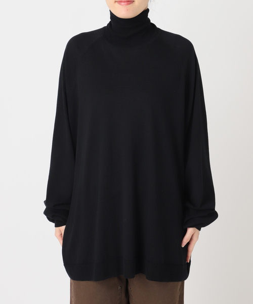 CITYSHOP（シティーショップ）の「ROUTINE COTTON TURTLE ニット（ニット/セーター・レディース・ブラック/グレー・FREE）」の7枚目の写真