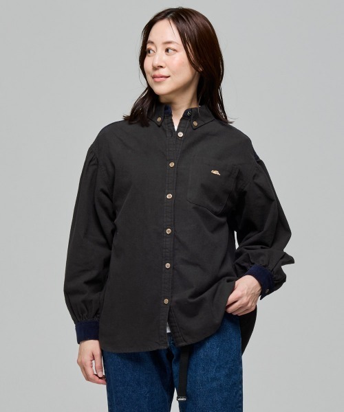 KRIFF MAYER Lady's Collection(クリフメイヤーレディースコレクション)の「ビエラバックギャザーシャツ(シャツ/ブラウス・レディース・ブラウン/オリーブ/ナチュラル/モカ/その他5/チャコール/アイボリー・LARGE/MEDIUM)」の3枚目の写真