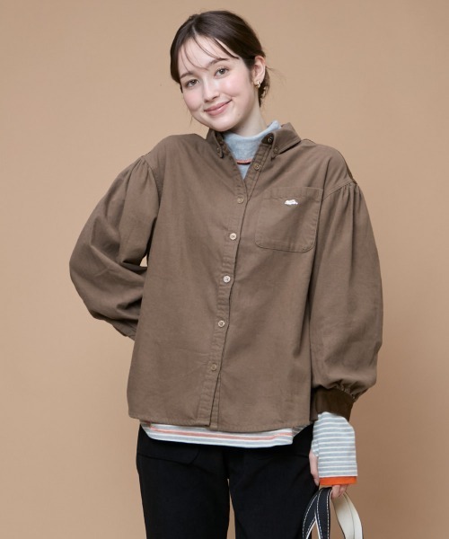 KRIFF MAYER Lady's Collection(クリフメイヤーレディースコレクション)の「ビエラバックギャザーシャツ(シャツ/ブラウス・レディース・ブラウン/オリーブ/ナチュラル/モカ/その他5/チャコール/アイボリー・LARGE/MEDIUM)」の4枚目の写真
