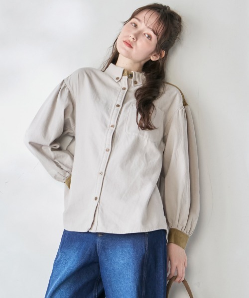 KRIFF MAYER Lady's Collection(クリフメイヤーレディースコレクション)の「ビエラバックギャザーシャツ(シャツ/ブラウス・レディース・ブラウン/オリーブ/ナチュラル/モカ/その他5/チャコール/アイボリー・LARGE/MEDIUM)」の8枚目の写真