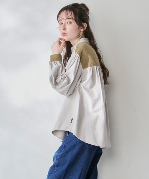 KRIFF MAYER Lady's Collection(クリフメイヤーレディースコレクション)の「ビエラバックギャザーシャツ(シャツ/ブラウス・レディース・ブラウン/オリーブ/ナチュラル/モカ/その他5/チャコール/アイボリー・LARGE/MEDIUM)」の11枚目の写真