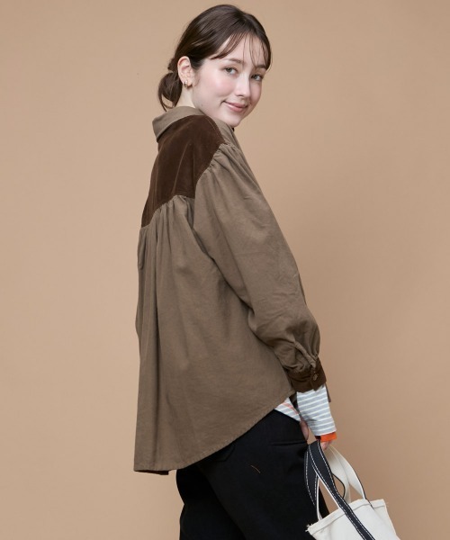 KRIFF MAYER Lady's Collection(クリフメイヤーレディースコレクション)の「ビエラバックギャザーシャツ(シャツ/ブラウス・レディース・ブラウン/オリーブ/ナチュラル/モカ/その他5/チャコール/アイボリー・LARGE/MEDIUM)」の17枚目の写真