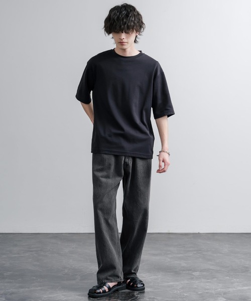 Audience（オーディエンス）の「Upscape Audience アップスケープオーディエンス 日本製 国産「備中」12.5オンス セルヴィッチ 赤耳デニム ヴィンテージWASH 5ポケ アジャスターワイドパンツ AUD3693（デニムパンツ・メンズ・インディゴブルー/ブラック・L/M）」の14枚目の写真