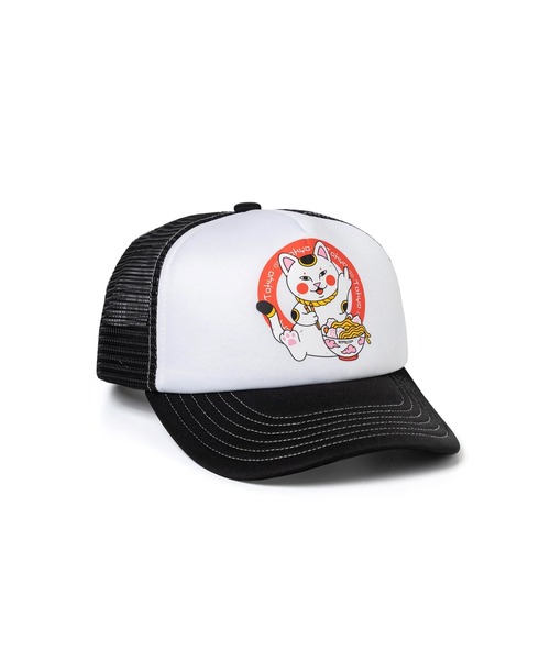 RIPNDIP（リップンディップ）の「LUCKY NERM TOKYO TRUCKER HAT（キャップ・メンズ・ブラック・FREE）」の2枚目の写真