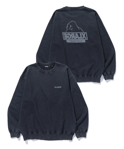 XLARGE（エクストララージ）の「WASHED BACKSIDE OG CREWNECK SWEATSHIRT（スウェット・メンズ・ブラック/ブルー/グレー/ブラウン・XL/L/M/S）」の2枚目の写真