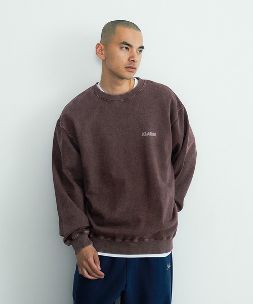 XLARGE（エクストララージ）の「WASHED BACKSIDE OG CREWNECK SWEATSHIRT（スウェット・メンズ・ブラック/ブルー/グレー/ブラウン・XL/L/M/S）」の16枚目の写真