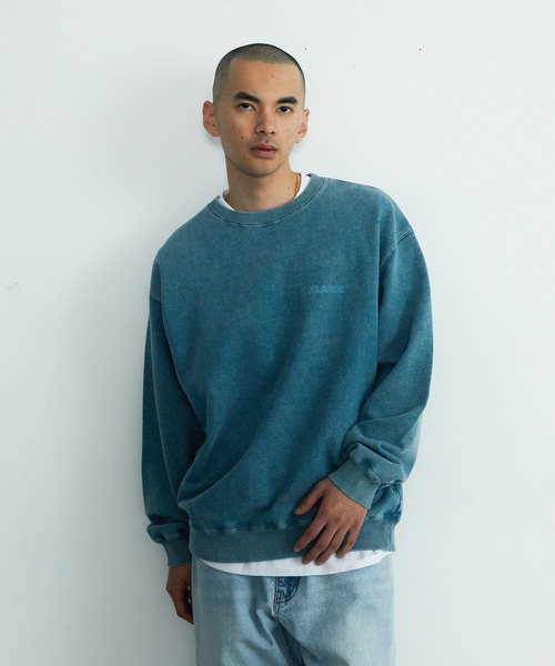XLARGE（エクストララージ）の「WASHED BACKSIDE OG CREWNECK SWEATSHIRT（スウェット・メンズ・ブラック/ブルー/グレー/ブラウン・XL/L/M/S）」の18枚目の写真