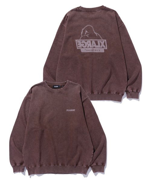 XLARGE（エクストララージ）の「WASHED BACKSIDE OG CREWNECK SWEATSHIRT（スウェット・メンズ・ブラック/ブルー/グレー/ブラウン・XL/L/M/S）」の6枚目の写真