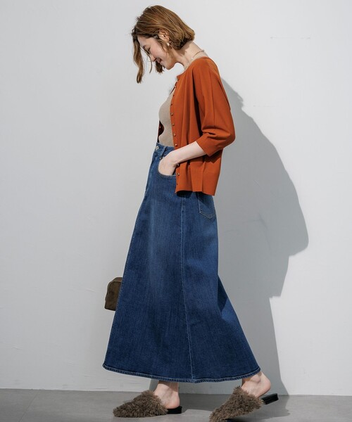 23区(ニジュウサンク)の「ストレッチ デニムフレアスカート(デニムスカート・レディース・ターコイズブルー系/ダルブルー系・36/38/40)」の10枚目の写真