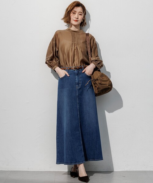 23区(ニジュウサンク)の「ストレッチ デニムフレアスカート(デニムスカート・レディース・ターコイズブルー系/ダルブルー系・36/38/40)」の11枚目の写真