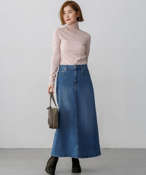 23区(ニジュウサンク)の「ストレッチ デニムフレアスカート(デニムスカート・レディース・ターコイズブルー系/ダルブルー系・36/38/40)」の22枚目の写真