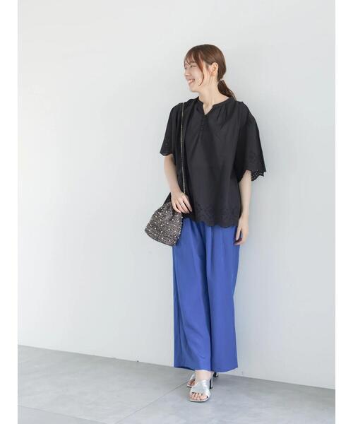 Te chichi(テチチ)の「コットンレースブラウス(シャツ/ブラウス・レディース・イエロー/オフホワイト/ブラック・F)」の17枚目の写真