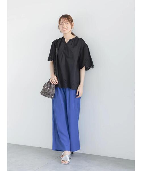 Te chichi(テチチ)の「コットンレースブラウス(シャツ/ブラウス・レディース・イエロー/オフホワイト/ブラック・F)」の18枚目の写真