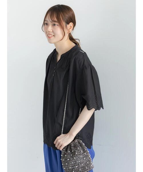 Te chichi(テチチ)の「コットンレースブラウス(シャツ/ブラウス・レディース・イエロー/オフホワイト/ブラック・F)」の19枚目の写真