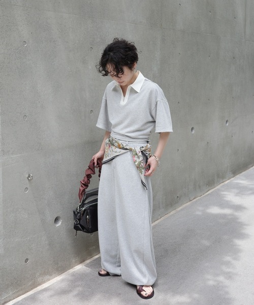 Ameri（アメリ）の「WIDE EGG SWEAT PANTS（スウェットパンツ・レディース・ネイビー/グレー/ピンク・MEDIUM/SMALL）」の16枚目の写真