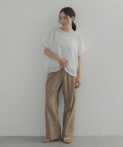 URBAN RESEARCH DOORS(アーバンリサーチドアーズ)の「シアーチェックレイヤードブラウス(シャツ/ブラウス・レディース・オフホワイト/ブラック・FREE)」の7枚目の写真