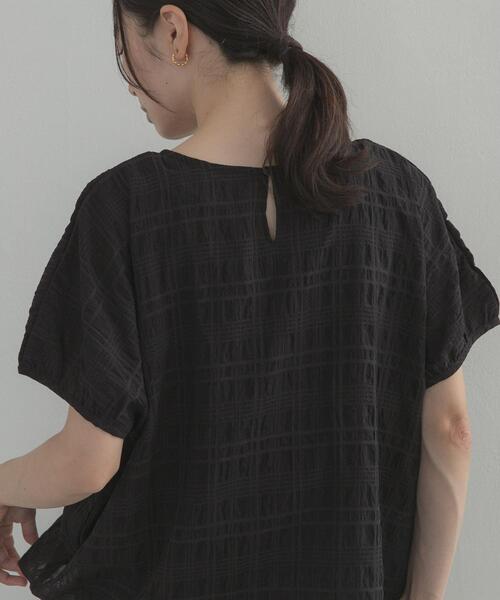 URBAN RESEARCH DOORS(アーバンリサーチドアーズ)の「シアーチェックレイヤードブラウス(シャツ/ブラウス・レディース・オフホワイト/ブラック・FREE)」の14枚目の写真