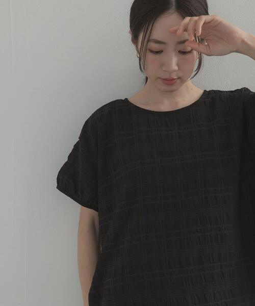 URBAN RESEARCH DOORS(アーバンリサーチドアーズ)の「シアーチェックレイヤードブラウス(シャツ/ブラウス・レディース・オフホワイト/ブラック・FREE)」の16枚目の写真