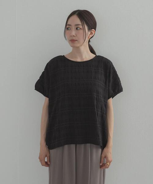 URBAN RESEARCH DOORS(アーバンリサーチドアーズ)の「シアーチェックレイヤードブラウス(シャツ/ブラウス・レディース・オフホワイト/ブラック・FREE)」の18枚目の写真