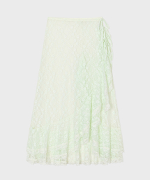 Frill Lace Wrap Skirt (Mint)