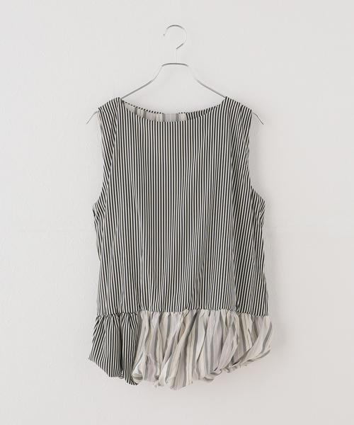 BASERANGE（ベースレンジ）の「【BASERANGE/ベースレンジ】BELLA TOP（シャツ/ブラウス・レディース・グレー・SMALL）」の5枚目の写真
