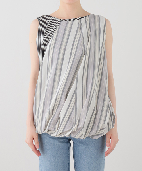 BASERANGE（ベースレンジ）の「【BASERANGE/ベースレンジ】BELLA TOP（シャツ/ブラウス・レディース・グレー・SMALL）」の9枚目の写真