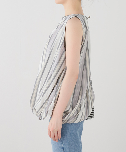 BASERANGE（ベースレンジ）の「【BASERANGE/ベースレンジ】BELLA TOP（シャツ/ブラウス・レディース・グレー・SMALL）」の10枚目の写真