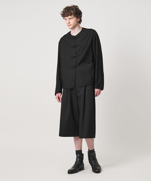 LOEFF(ロエフ)の「<LOEFF>トロピカルウール チャイナ ジャケット MENS(その他アウター・メンズ・ブラック・1/2)」の2枚目の写真