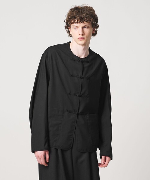 LOEFF(ロエフ)の「<LOEFF>トロピカルウール チャイナ ジャケット MENS(その他アウター・メンズ・ブラック・1/2)」の4枚目の写真