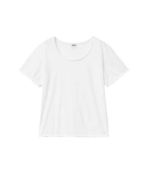 RENSE（レンセ）の「Raw Edge U-Neck Half Tee White（Tシャツ/カットソー・レディース・その他・OS）」の3枚目の写真