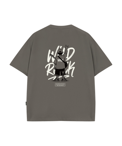 WILDROCK（ワイルドロック）の「ロックンロールキッド クールコットンオーバーフィット半袖Tシャツ（Tシャツ/カットソー・メンズ・ホワイト/スカイブルー/ブラック/ピンク/イエロー/ブルー/チャコール・SMALL/MEDIUM/LARGE）」の13枚目の写真