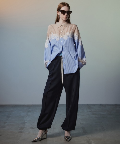MAISON SPECIAL(メゾンスペシャル)の「【PRE-ORDER】Lingerie Shirt/ランジェリーシャツ(シャツ/ブラウス・レディース・ブルー/ピンク/キャメル・FREE)」の4枚目の写真
