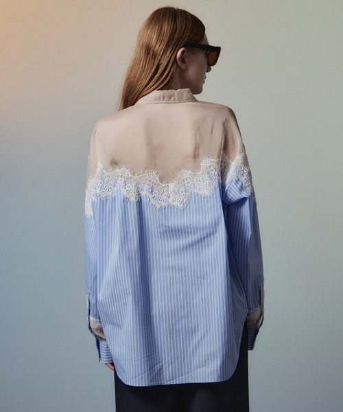MAISON SPECIAL(メゾンスペシャル)の「【PRE-ORDER】Lingerie Shirt/ランジェリーシャツ(シャツ/ブラウス・レディース・ブルー/ピンク/キャメル・FREE)」の8枚目の写真