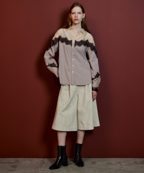 MAISON SPECIAL(メゾンスペシャル)の「【PRE-ORDER】Lingerie Shirt/ランジェリーシャツ(シャツ/ブラウス・レディース・ブルー/ピンク/キャメル・FREE)」の10枚目の写真