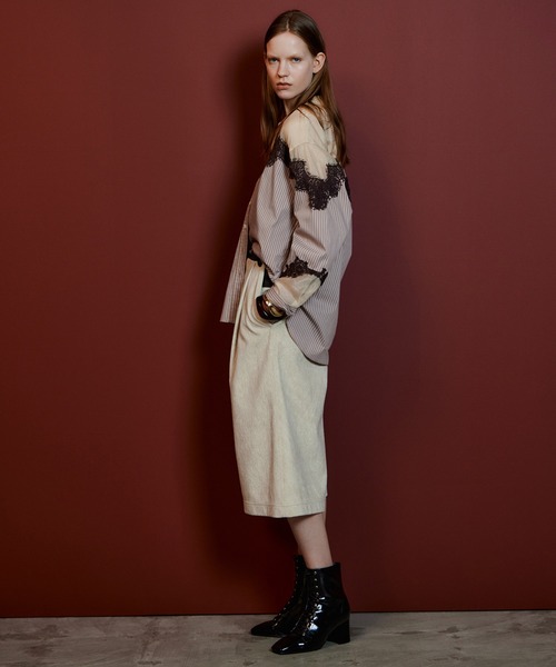 MAISON SPECIAL(メゾンスペシャル)の「【PRE-ORDER】Lingerie Shirt/ランジェリーシャツ(シャツ/ブラウス・レディース・ブルー/ピンク/キャメル・FREE)」の12枚目の写真